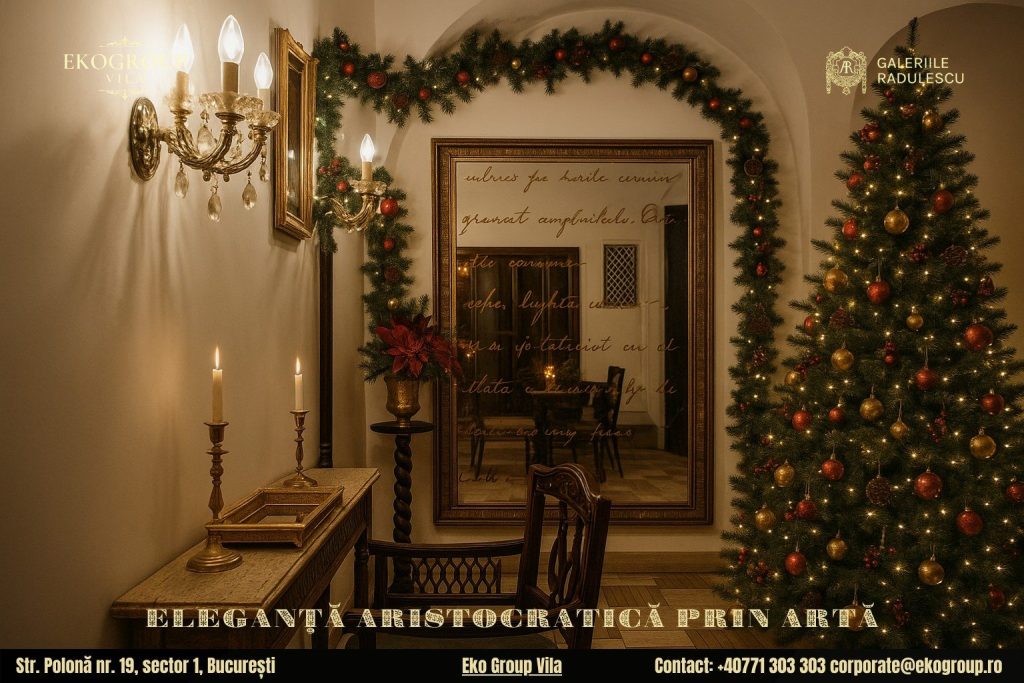 Decoratiuni de Craciun în stil interbelic: Eko Group Vila redă eleganța nobiliară a Crăciunului anilor ’30 1 Decoratiuni de Craciun în stil interbelic: Eko Group Vila redă eleganța nobiliară a Crăciunului anilor ’30